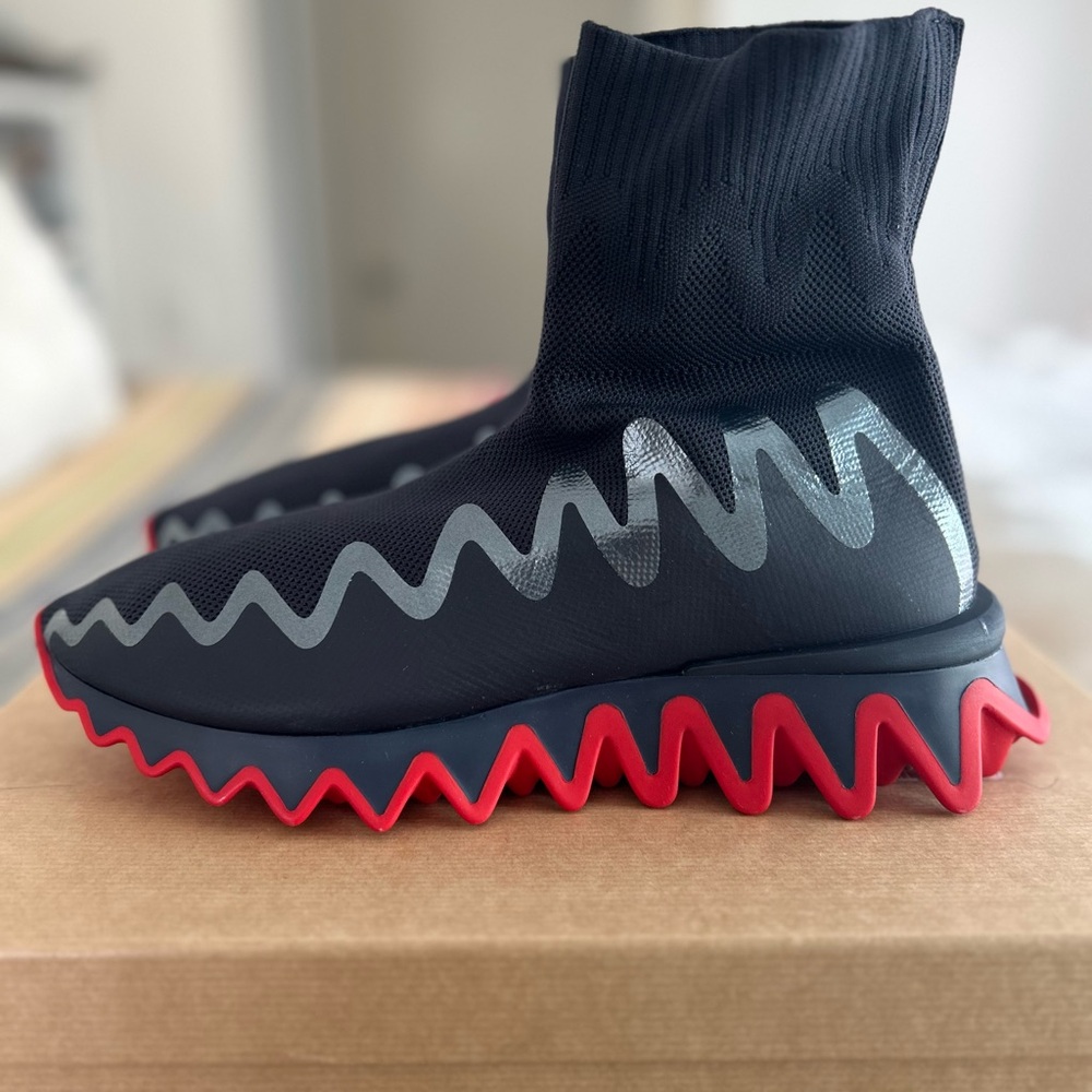 Christian Louboutin Sharky Sock Man (Navy Blue)